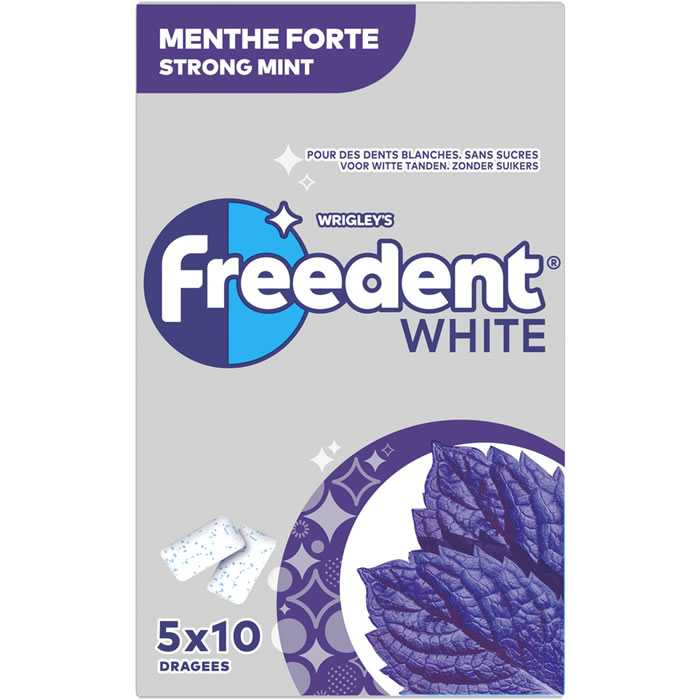 FREEDENT White Chewing-gum menthe forte 5x14g