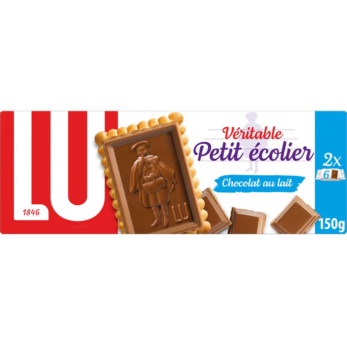 Biscuits petit beurre avec tablette de chocolat au lait PETIT ECOLIER