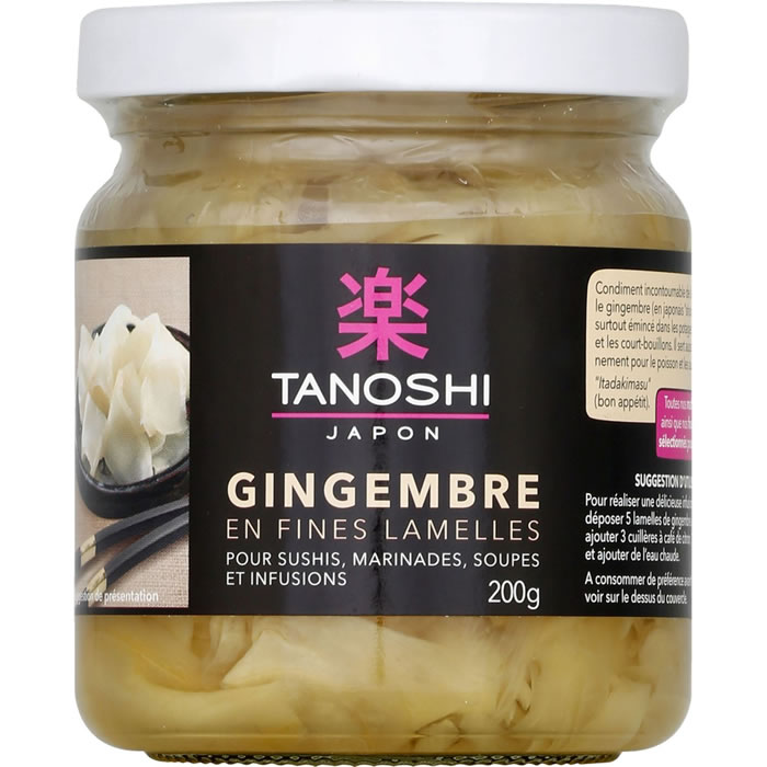 TANOSHI Japon – Gingembre en fines lamelles – 200 g