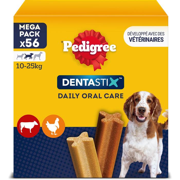 PEDIGREE Dentastix Bâtonnets hygiène bucco-dentaire moyen chien Grand Format
