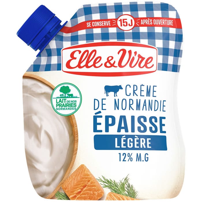 ELLE & VIRE – Crème fraîche épaisse légère 12% M.G – 33cl