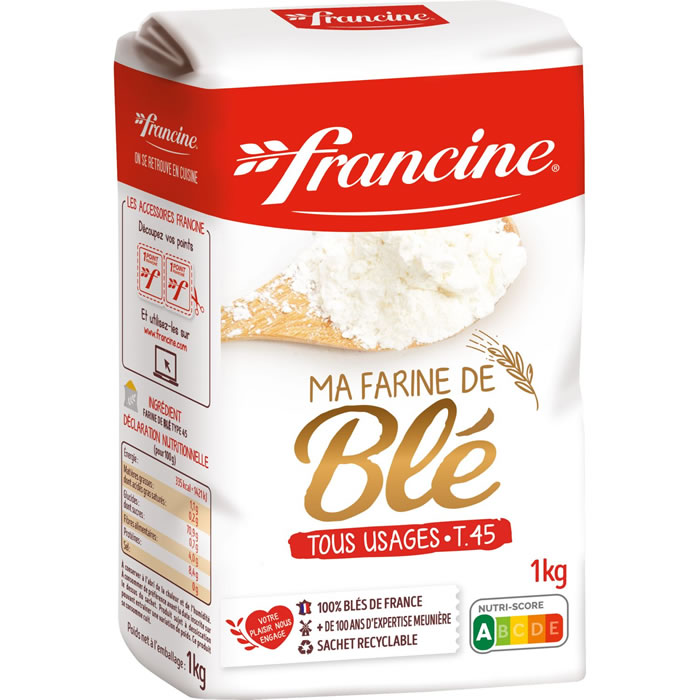 FRANCINE – Farine de blé T 45 1 kg