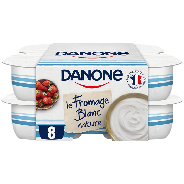 DANONE – Fromage blanc nature 3,2% M.G 8 x 100 g