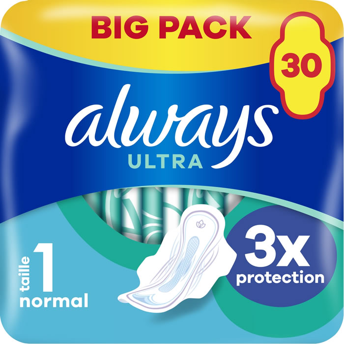 ALWAYS Ultra Day Serviettes hygiéniques normal avec ailettes x30
