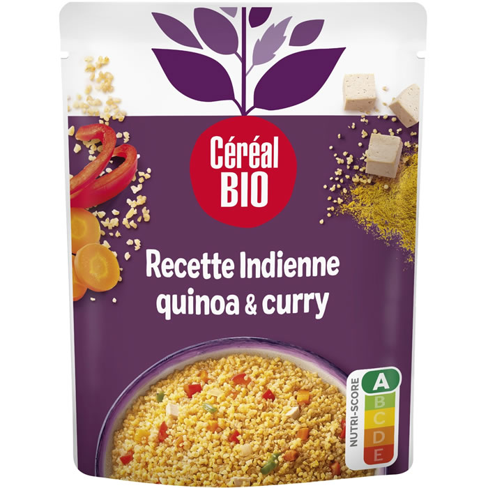 CEREAL BIO – Quinoa et boulgour à l’indienne micro-ondes bio 220g