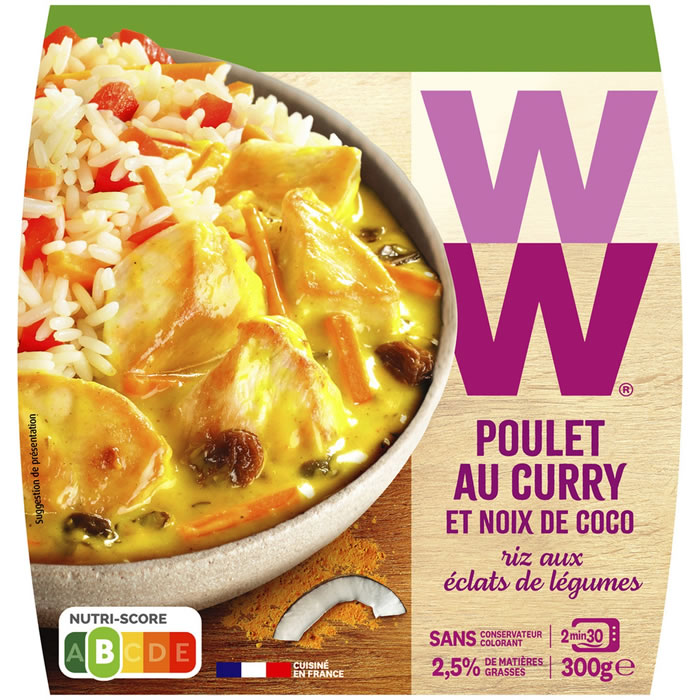 WEIGHT WATCHERS – Riz et poulet au curry et noix de coco 300g
