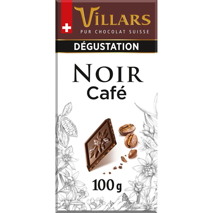 VILLARS Dégustation – Tablette de chocolat noir au café 100g