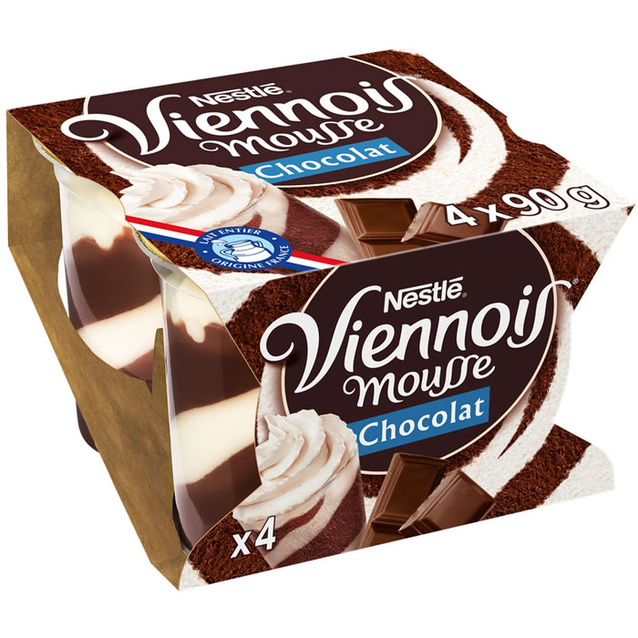 Nestlé Le Viennois – Mousse au chocolat 4x90g