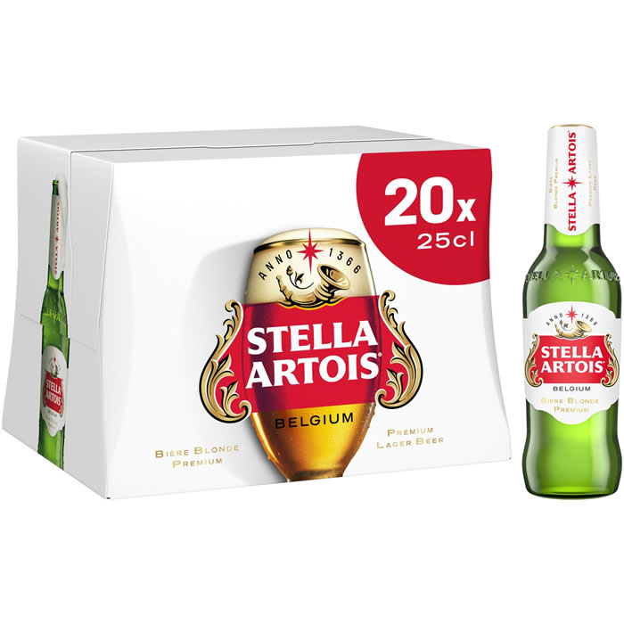 STELLA ARTOIS – Bière blonde Belge 20 x 25 cl