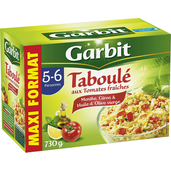 GARBIT – Taboulé aux tomates fraîches, menthe et citron 730g