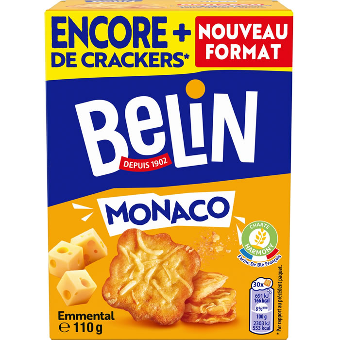 BELIN Monaco – Crackers à l’emmental 110g