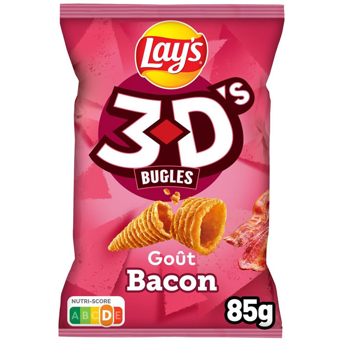 LAY’S 3D’s – Biscuits soufflés saveur bacon 85g