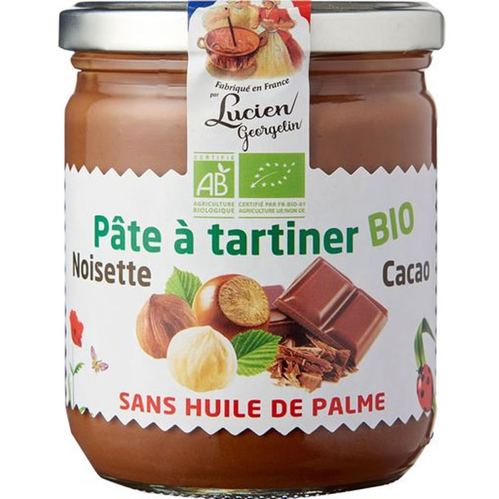 LUCIEN GEORGELIN – Pâte à tartiner au cacao et noisette bio – 400 g