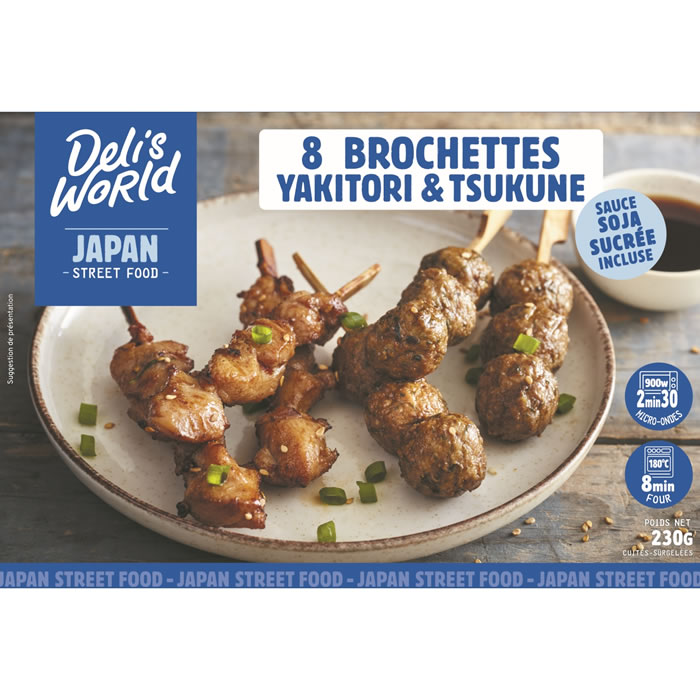 DELI’S WORLD – Brochettes Yakitori et Yaki Tsukune 230g
