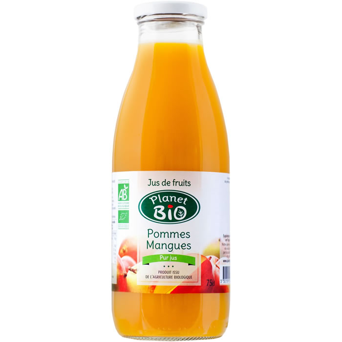 PLANET BIO – Jus de pommes et mangues bio 75 cl