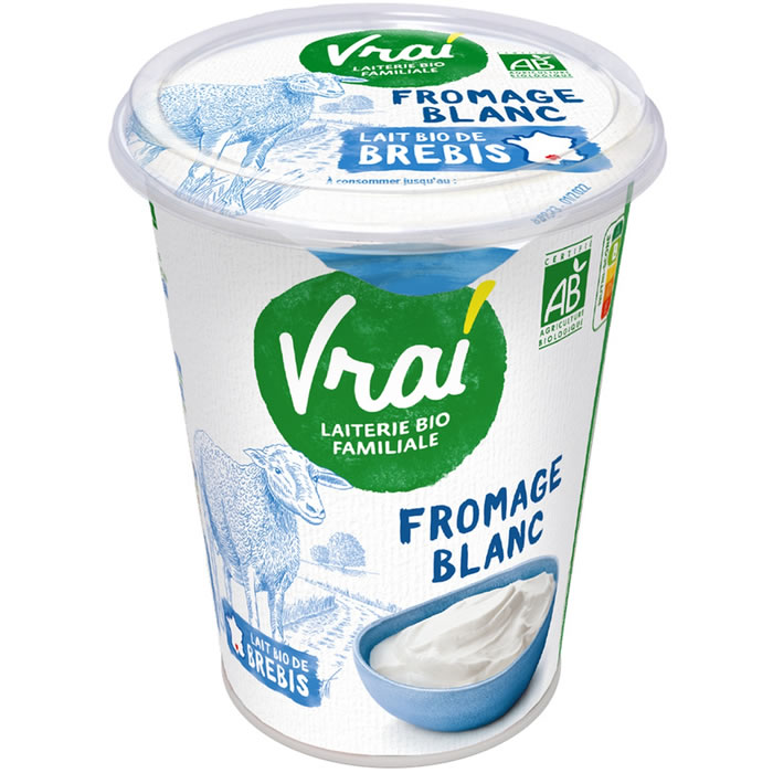 VRAI – Fromage blanc au lait de brebis 6,8% M.G bio