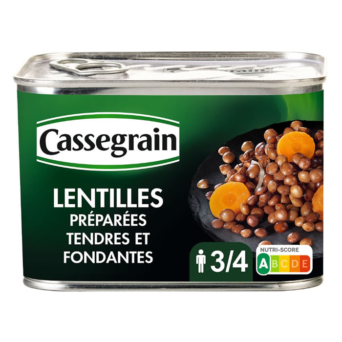 CASSEGRAIN – Lentilles cuisinées aux oignons et carottes 460 g