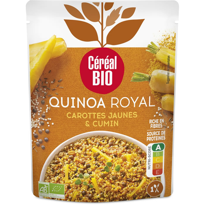 CEREAL BIO – Quinoa, carottes et cumin micro-ondes bio 220g
