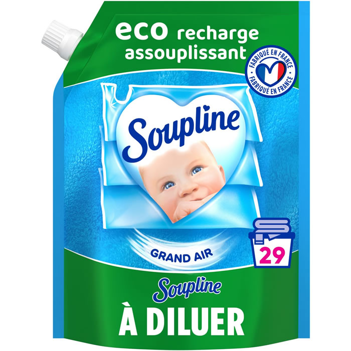SOUPLINE Recharge adoucissant concentré à diluer Grand Air 29 lavages