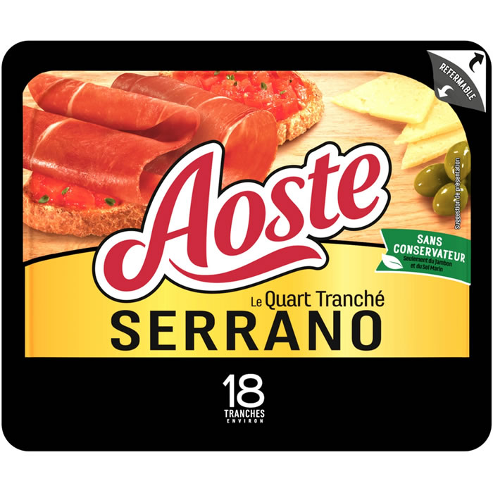 AOSTE Le Quart Tranché – Jambon serrano 220g