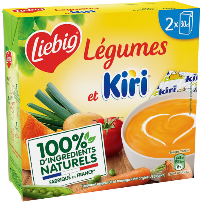 Liebig – Soupe de légumes et fromage Kiri 2x30cl