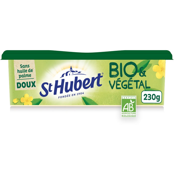 ST HUBERT – Margarine doux pour tartine et cuisson bio (Petit Format)