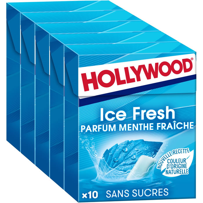 HOLLYWOOD Ice Fresh Chewing-gum menthe fraîche 5x14g