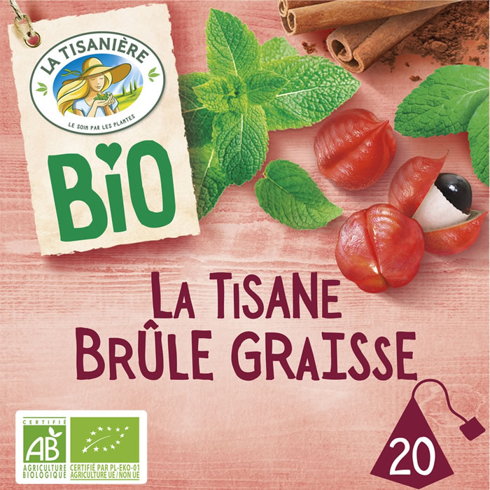 LA TISANIERE Infusion brûle graisse menthe cannelle guarana bio (30g)