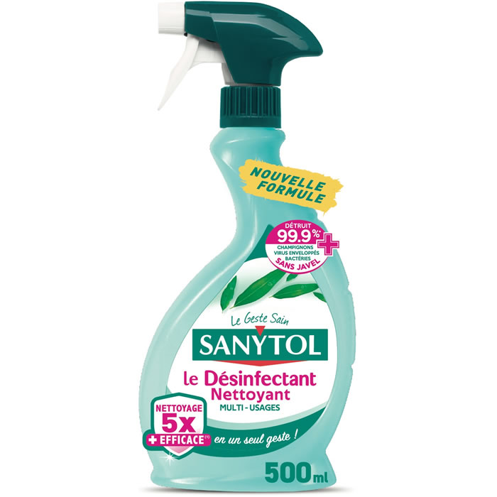SANYTOL Nettoyant spray désinfectant multi-usages à l’eucalyptus 500 ml