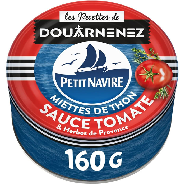PETIT NAVIRE – Miette de thon sauce tomate et herbes de provence 160g