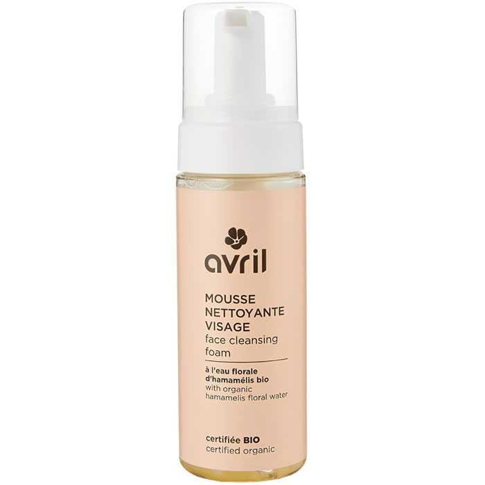 AVRIL – Mousse nettoyante visage à l’eau florale bio 150 ml