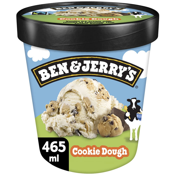 BEN & JERRY’S – Crème glacée à la vanille et cookie dough