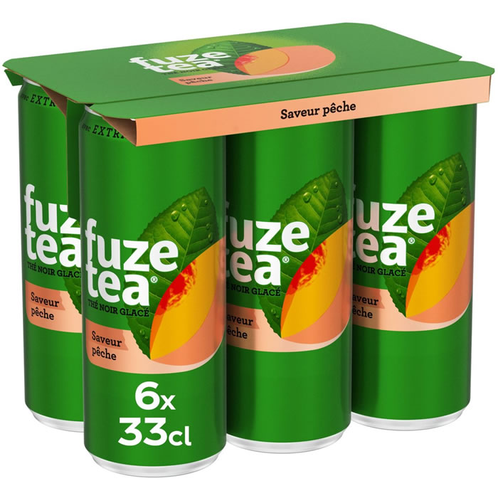 FUZE TEA – Thé noir glacé aromatisé à la pêche 6 x 33 cl