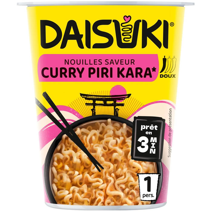 DAISUKI – Nouilles saveur curry piri kara 61g
