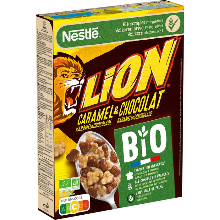 NESTLE Lion – Céréales au caramel et au chocolat bio 400 g