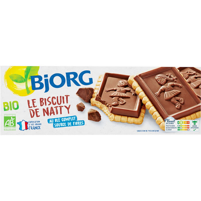 BJORG – Biscuits petit beurre avec tablette de chocolat noir bio 150g
