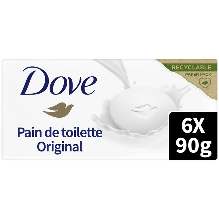 DOVE Original – Savon solide à la crème hydratante 6 savons