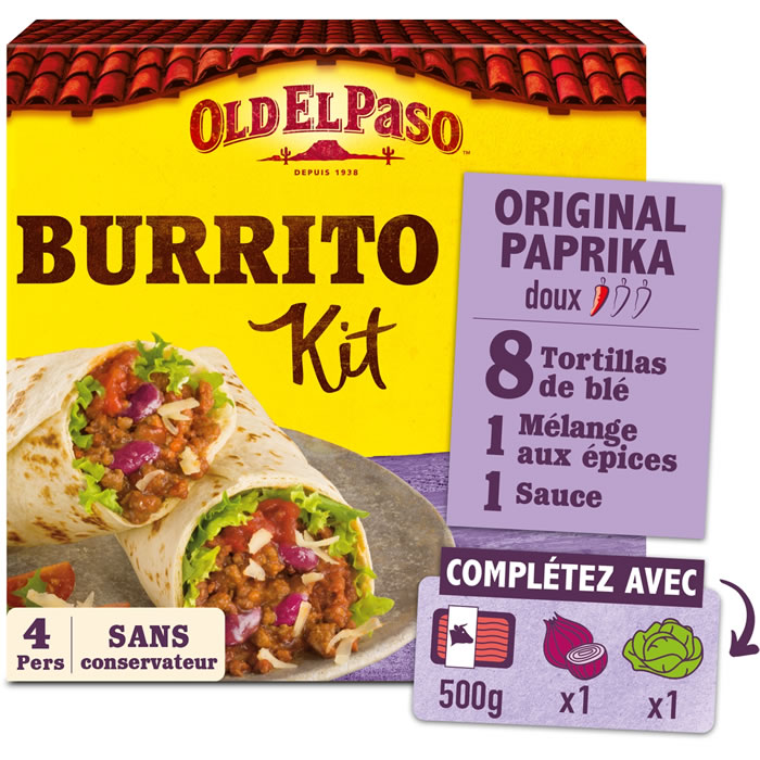 OLD EL PASO – Kit pour burritos original paprika doux 510 g