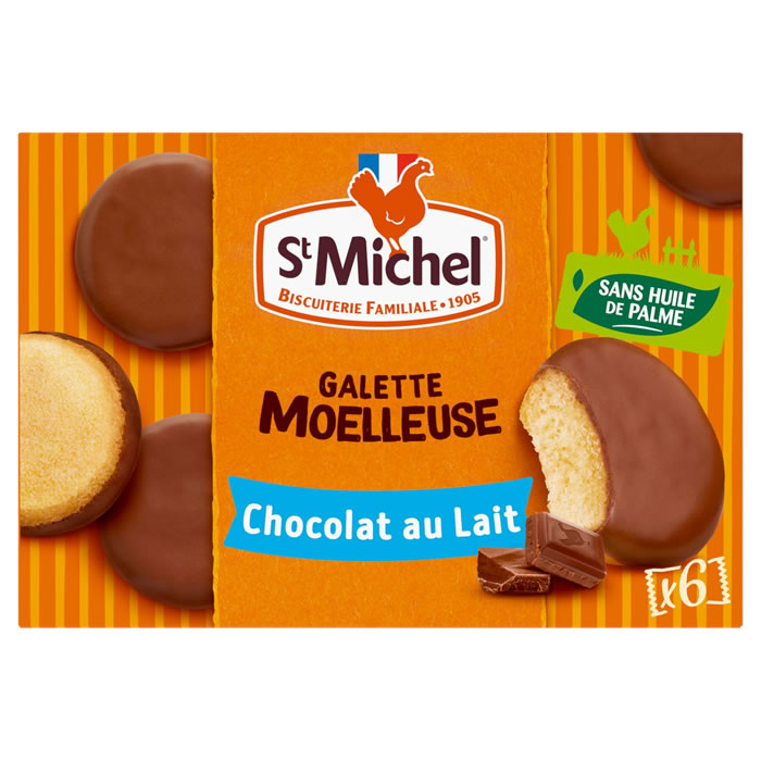ST MICHEL – Gâteaux moelleux nappés de chocolat au lait 180 g