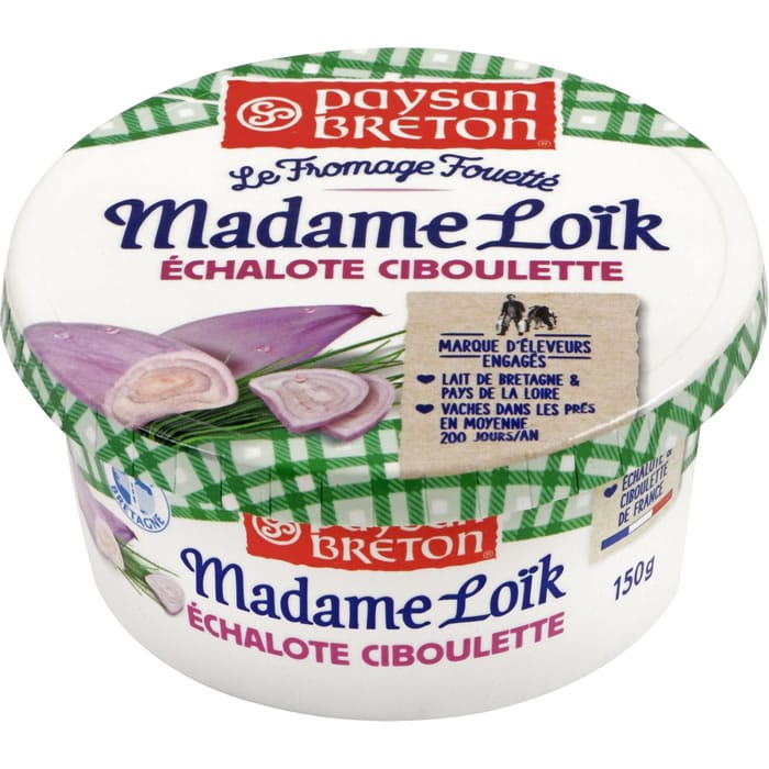 PAYSAN BRETON – Fromage frais aux échalotes et à la ciboulette 150g