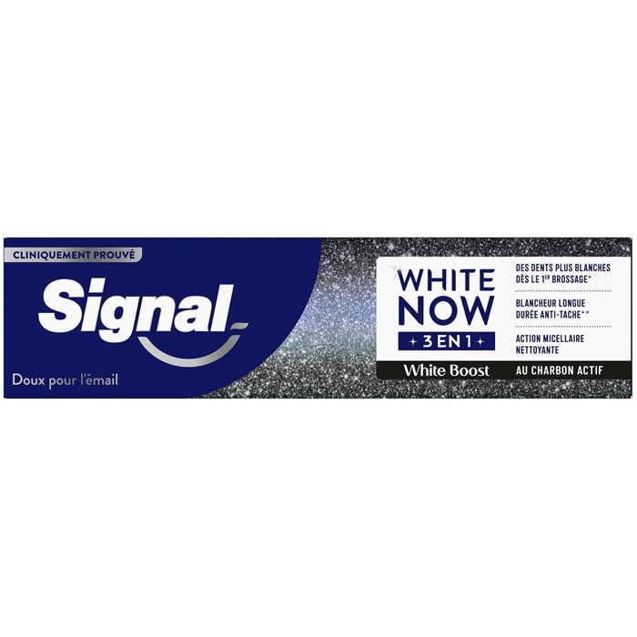 SIGNAL White Now – Dentifrice Blancheur Instantanée au Charbon Actif 75 ml