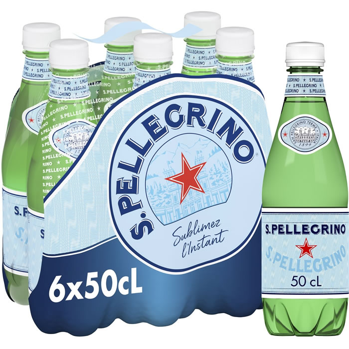 SAN PELLEGRINO – Eau minérale naturelle gazeuse 6 x 50 cl