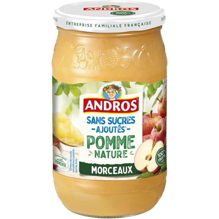 ANDROS – Dessert pomme avec morceaux sans sucre ajoutés 695 g