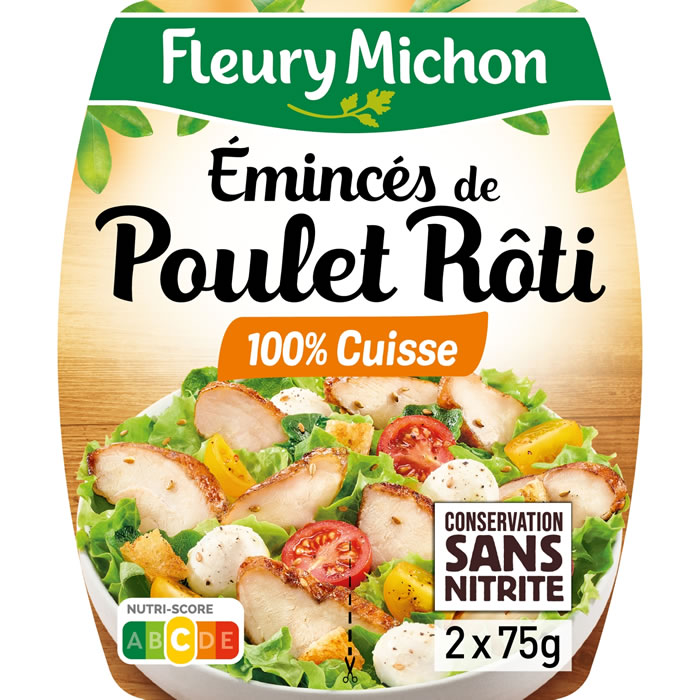 FLEURY MICHON Emincés de poulet rôti sans nitrite Petit Format