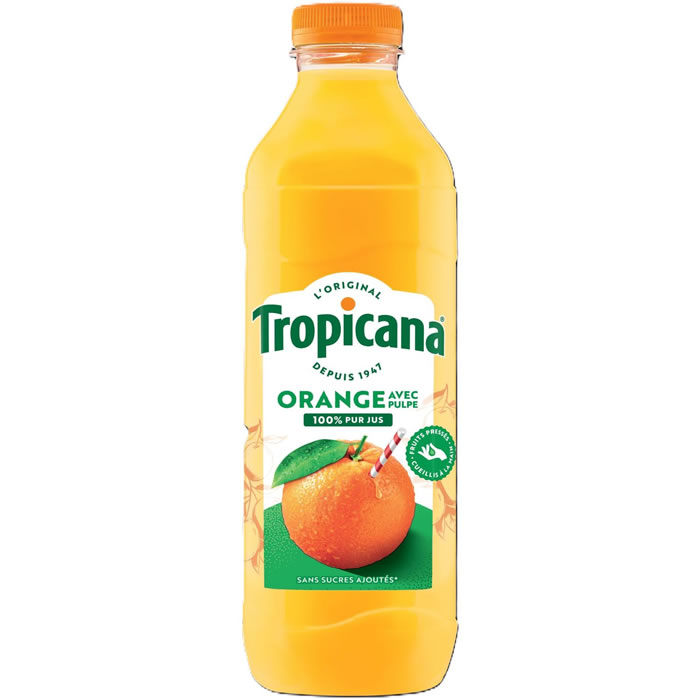 TROPICANA Pure Premium – Pur jus d’orange avec pulpe 1 L