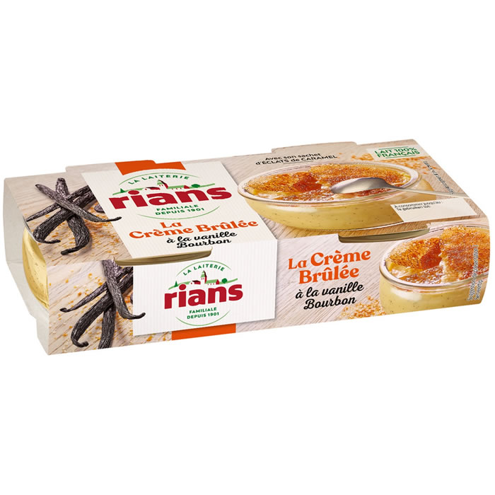 Rians – Crème brûlée à la vanille Bourbon 2x100g