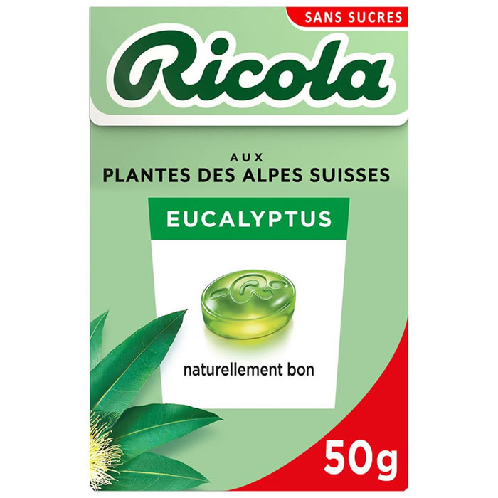 RICOLA Bonbons suisses eucalyptus sans sucres 50g