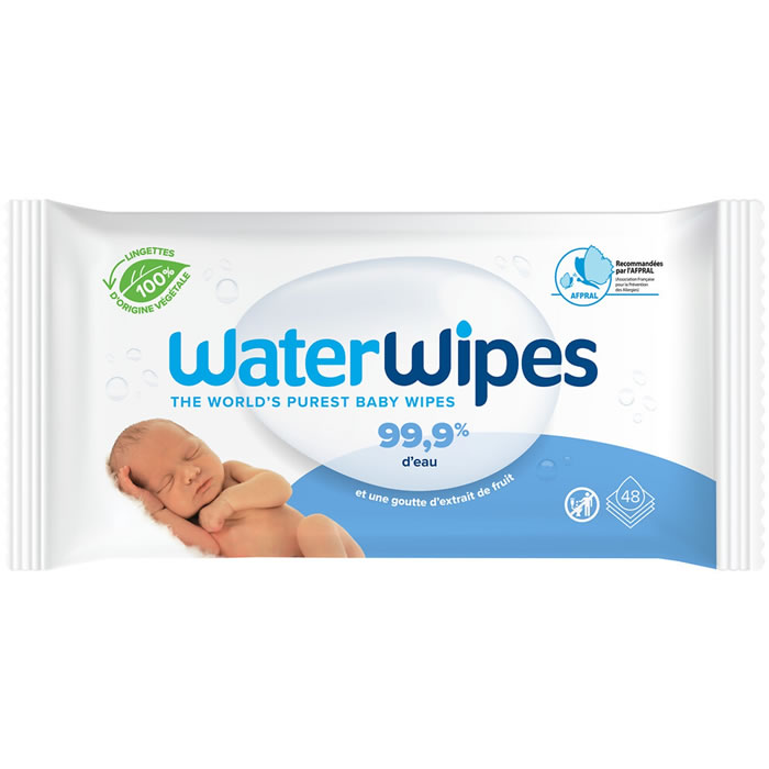 WATERWIPES – Lingettes nettoyantes à l’eau 48 lingettes