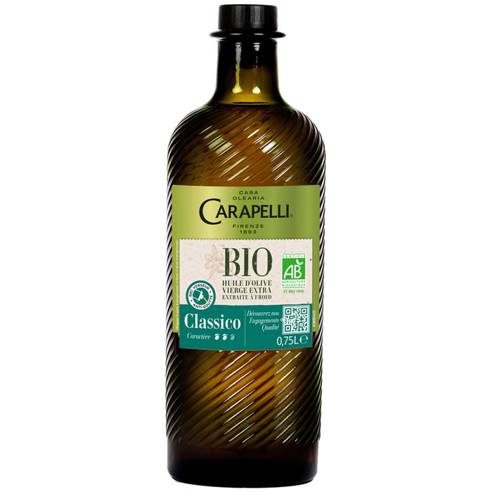 CARAPELLI – Huile d’olive vierge extra classique bio – 75 cl