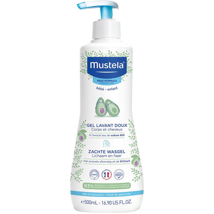 MUSTELA Gel douche et shampoing 2en1 doux avocat 500 ml